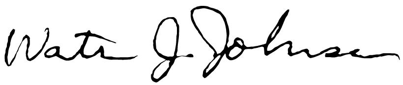 Walter J Johnson Signature